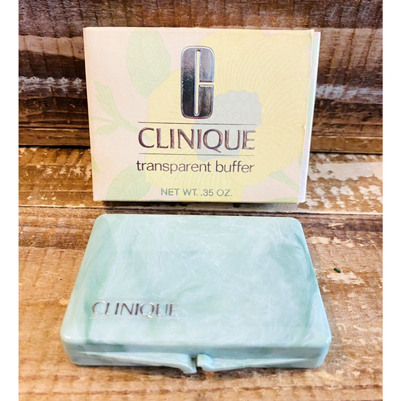 New NOS Vintage Clinique Full Size Transparent Buffer Sun Beige Pressed Powder - Picture 1 of 11